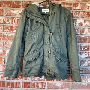 Sebby Collection Utility Barn Jacket‎ Military Green Gorpcore Size XS